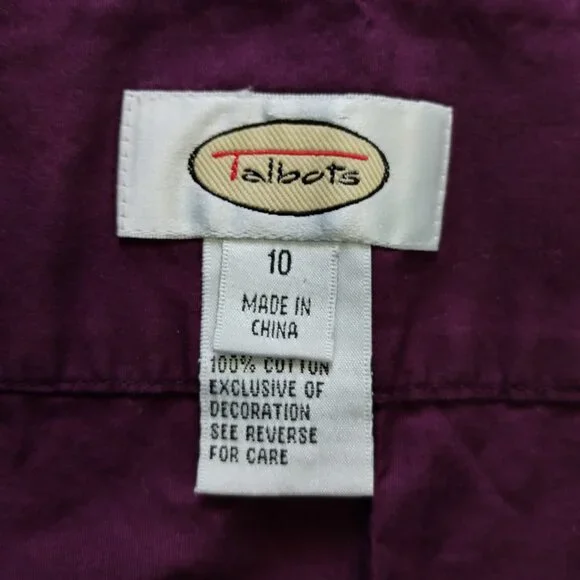 Talbots Purple Floral Embroidery Beaded Skirt - Picture 6 of 6